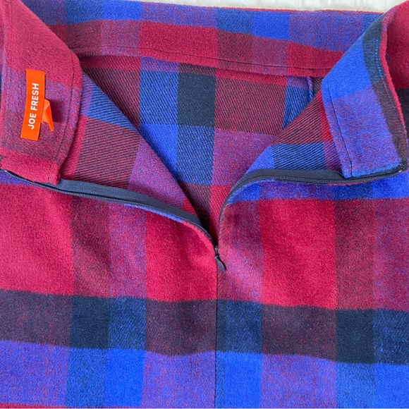 Joe Fresh | Plaid Mini Skirt | size 12 💙❤️ - Picture 3 of 5